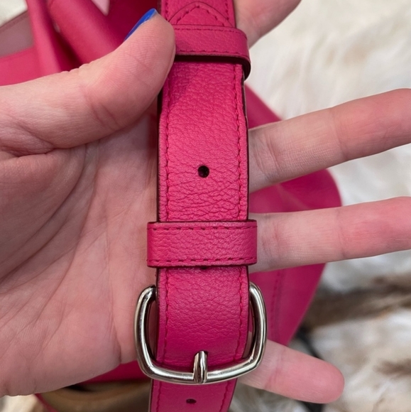 CHRISTIAN DIOR Large Open Bar Pink Grained Leather Two-Way Tote - Picture 4 of 16